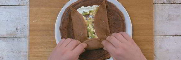 сладкие блинные роллы