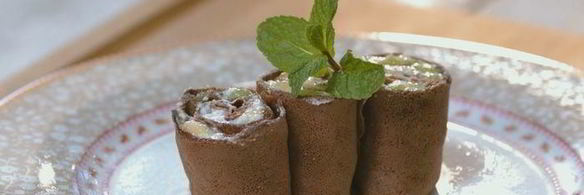 сладкие блинные роллы