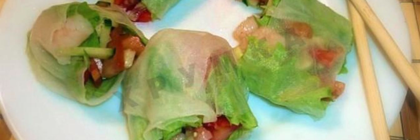 Спринг роллы с креветками