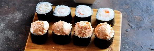 запеченные роллы с креветками