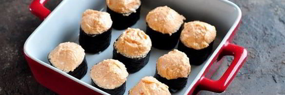 запеченные роллы с креветками