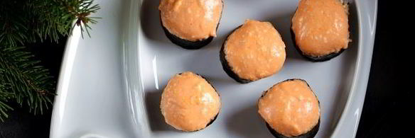 запеченные роллы с креветками