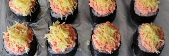 запеченные роллы с курицей