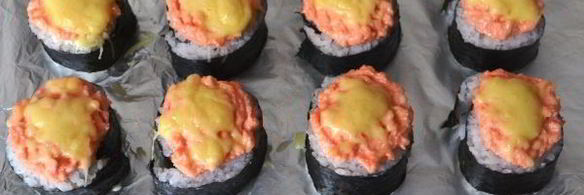 запеченные роллы с курицей