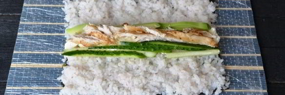 запеченные роллы с курицей