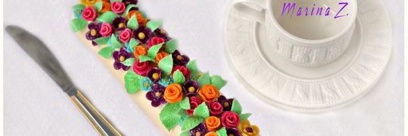 бисквитно-карамельный рулет радуга самоцветов