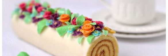 бисквитно-карамельный рулет радуга самоцветов