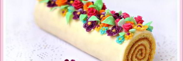 бисквитно-карамельный рулет радуга самоцветов