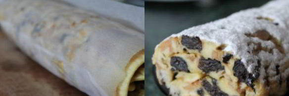 домашний рулет с фруктами