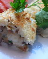 Картофельный рулет с грибами