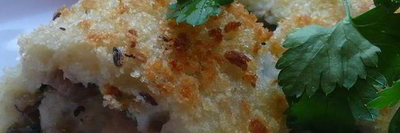 картофельный рулет с грибами