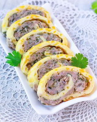 Куриный рулет к завтраку