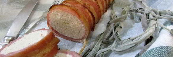 куриный рулет с рикоттой и беконом