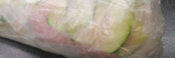 куриный рулет в цукини