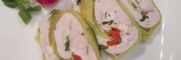 куриный рулет в цукини