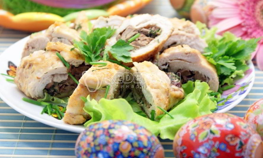 Рецепт куриных рулетиков с печенью