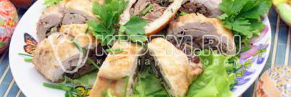 куриные рулетики с печенью