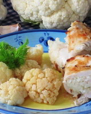 Куриные рулетики с цветной капустой