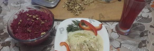 куриные рулетики в горчично-сливочном соусе