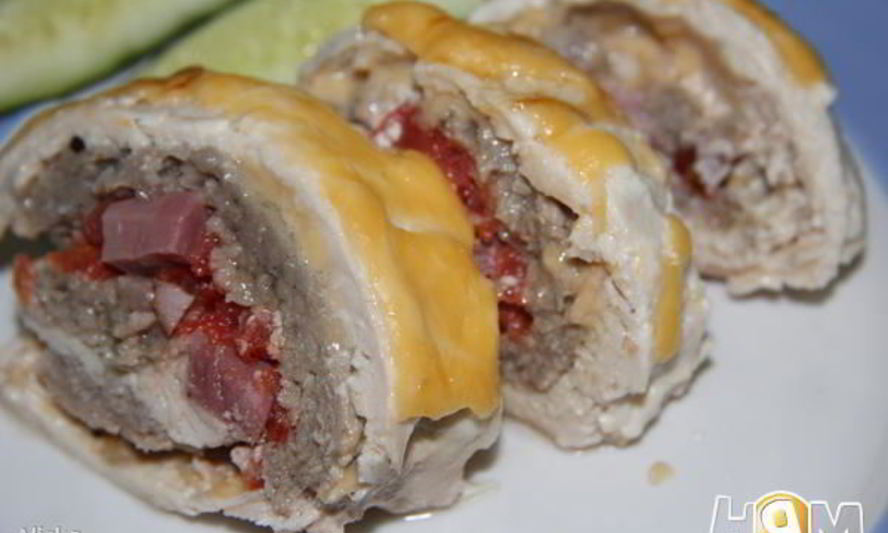 Рецепт мясного рулета мозайка