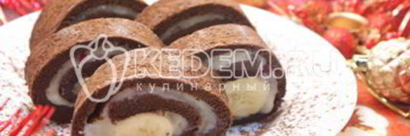 новогодний шоколадный рулет