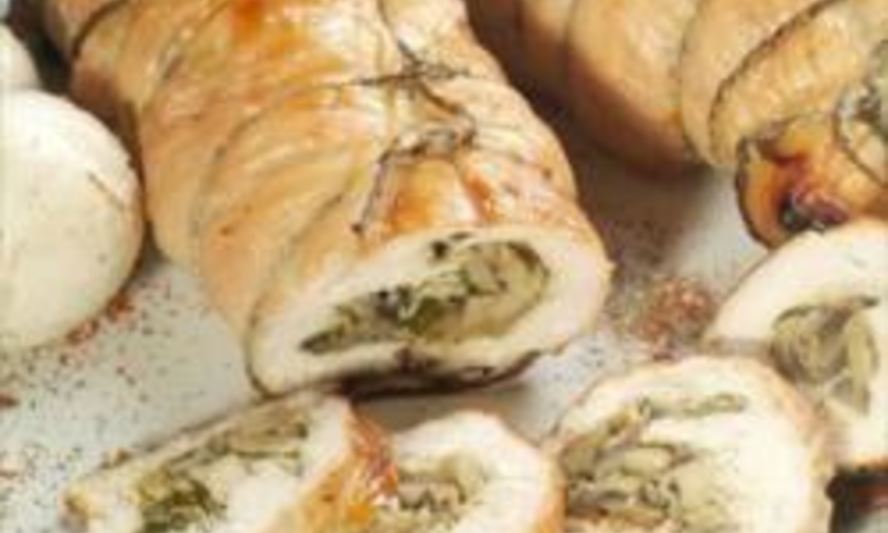 Рецепт рулета из филе индейки с грибами