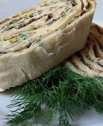 Рулет из лаваша с грибами