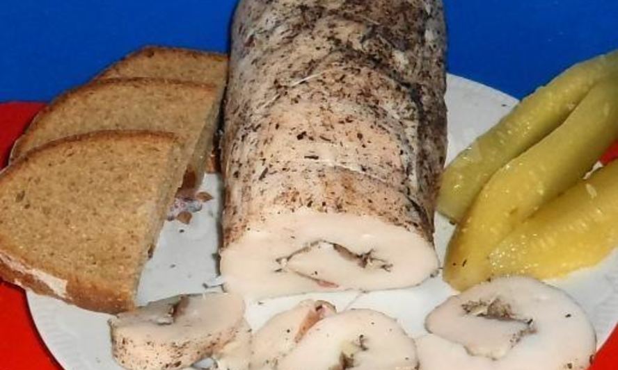 Рецепт рулета из свиного сала