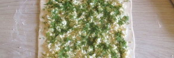 рулет с сыром и зеленью