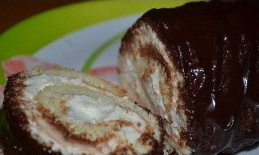 Рецепт рулета с творожной начинкой