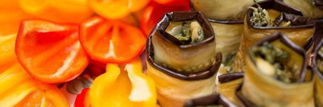 Рулетики из баклажанов с фетой