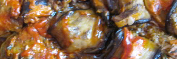 рулетики из баклажанов с отварной телятиной