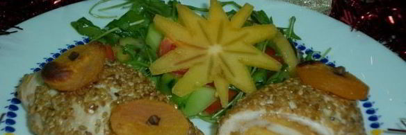 рулетики из индейки с хурмой