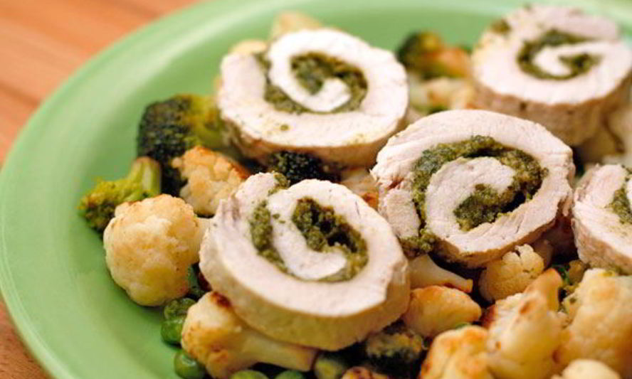 Рецепт рулетиков из индейки