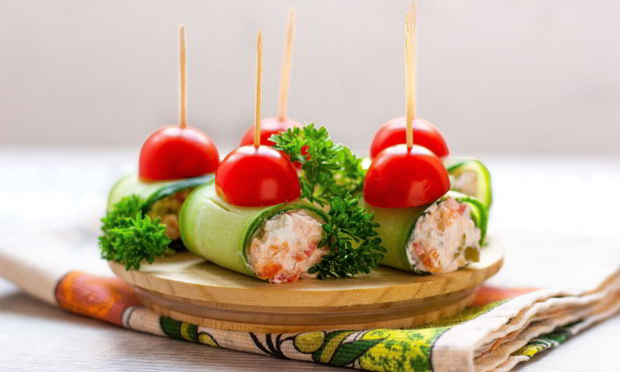 Рецепт рулетиков из огурцов с начинкой