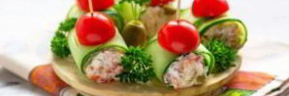 рулетики из огурцов с начинкой