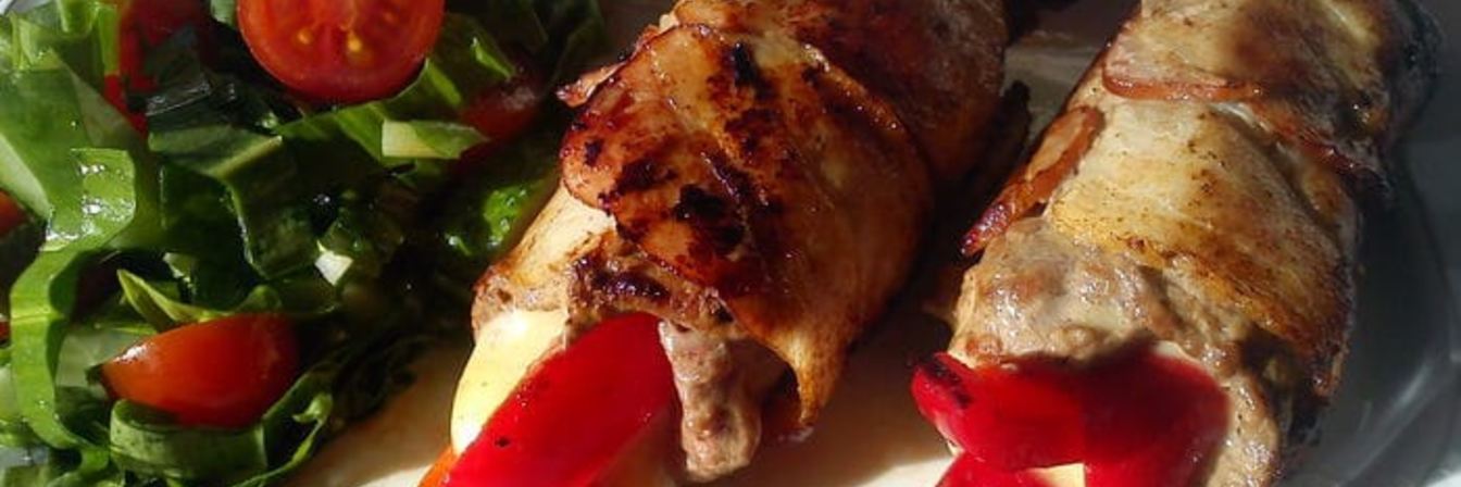 Рулетики с сыром и перцем