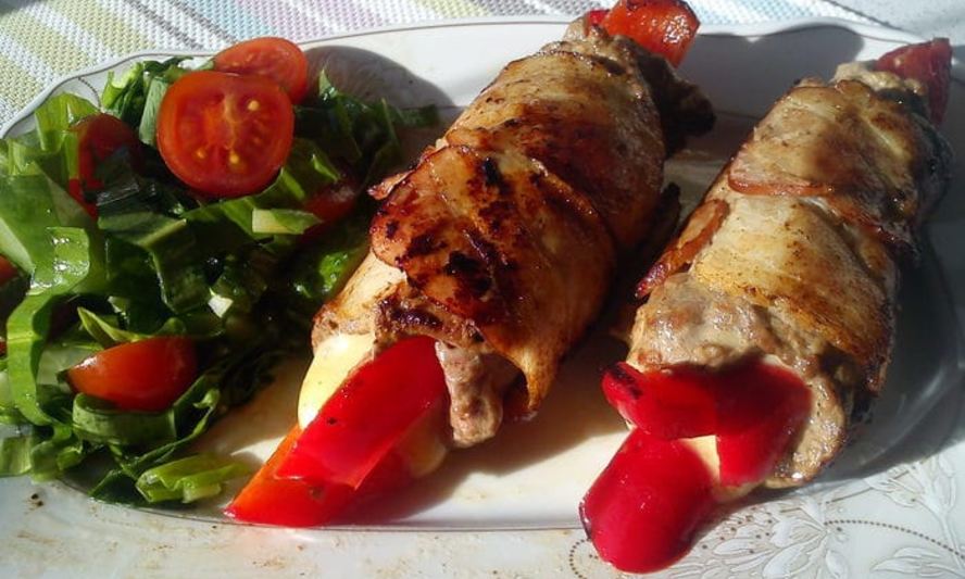 Рецепт рулетиков с сыром и перцем