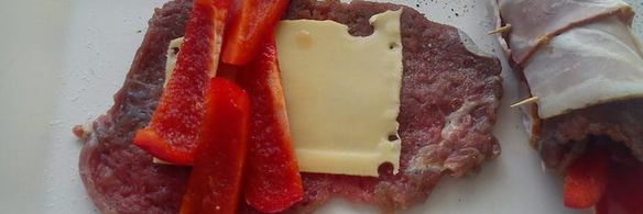 рулетики с сыром и перцем