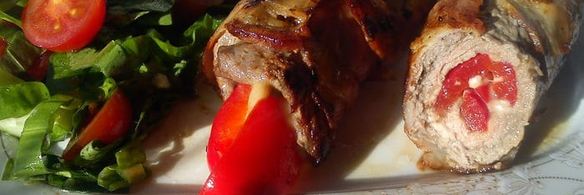 рулетики с сыром и перцем