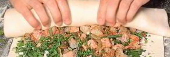 рыбный рулет с креветками