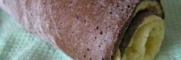 шоколадный рулет с бананом