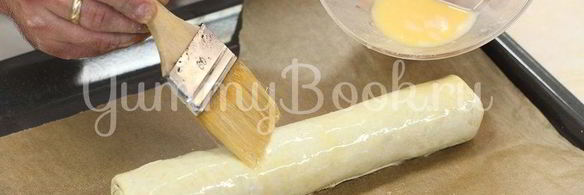 слоеный рулет со шпинатом и ветчиной