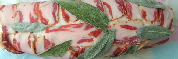 запеченный куриный рулет с рикоттой