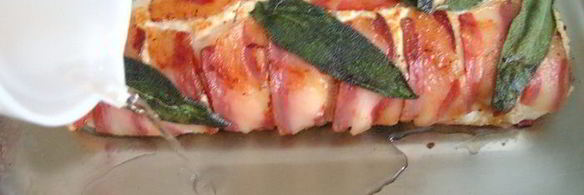 запеченный куриный рулет с рикоттой