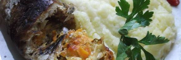 запеченные рулеты из скумбрии