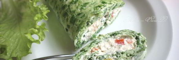 зеленый рулет на белках