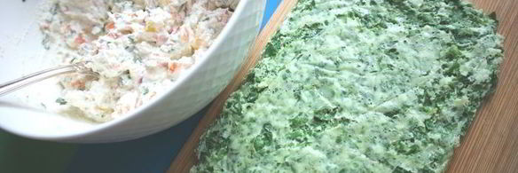 зеленый рулет на белках