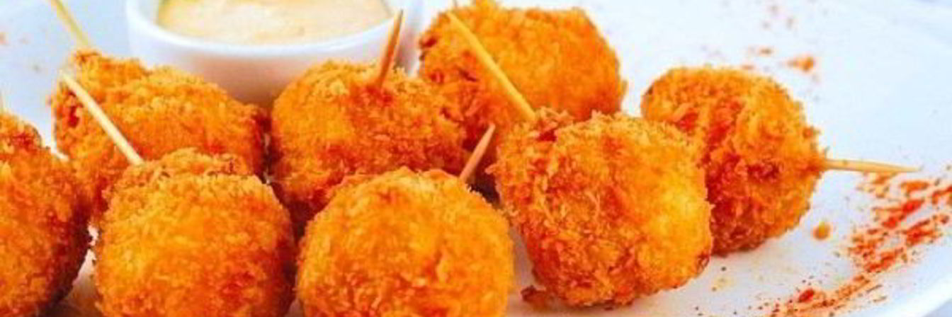 Сырные шарики с чесноком на закуску