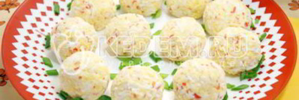 сырные шарики с крабовыми палочками